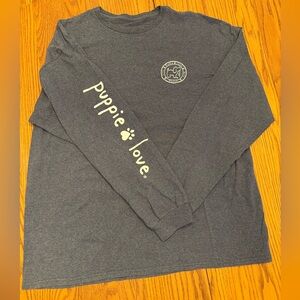 Puppie Love “Campfire” Long Sleeve Blue T-Shirt XXL